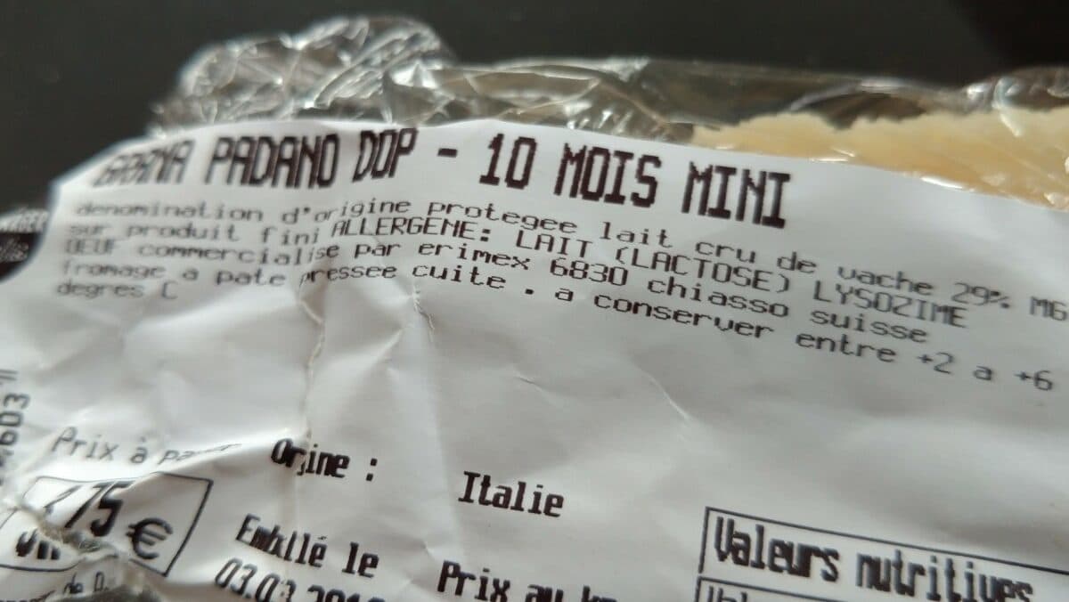 Open Food Facts Grana padano packshot