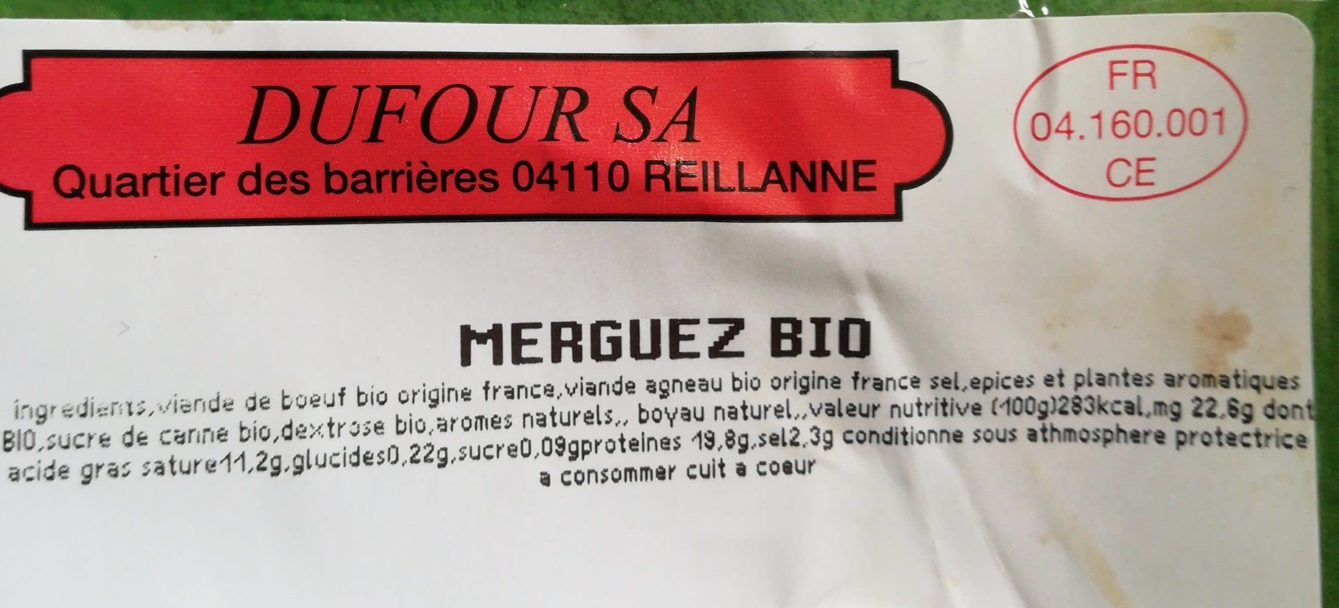 Open Food Facts Merguez Bio packshot