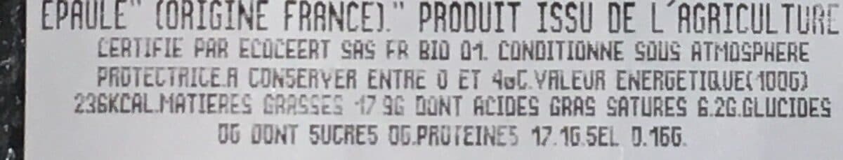 Open Food Facts Porc bio packshot