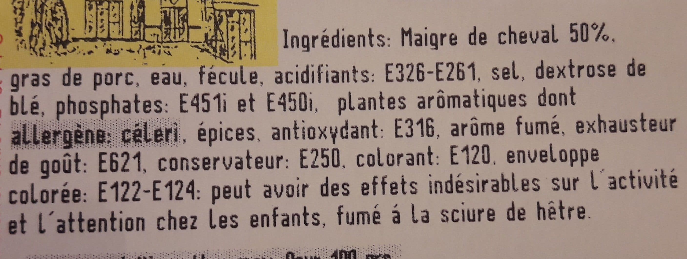Open Food Facts Saucisson de cheval packshot