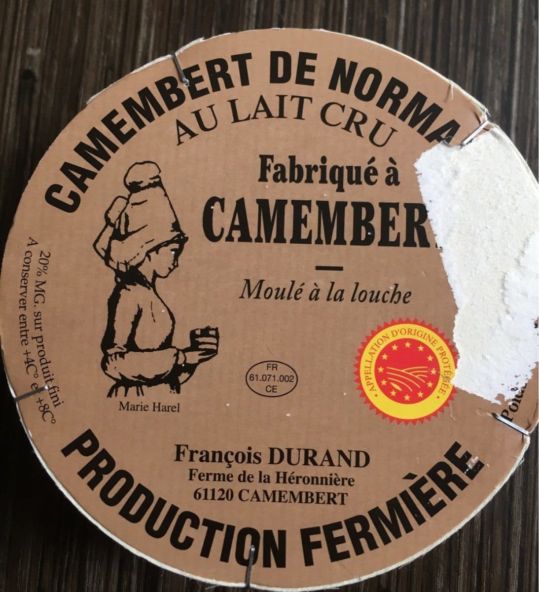 Francois Durand Camembert de normandie durand packshot