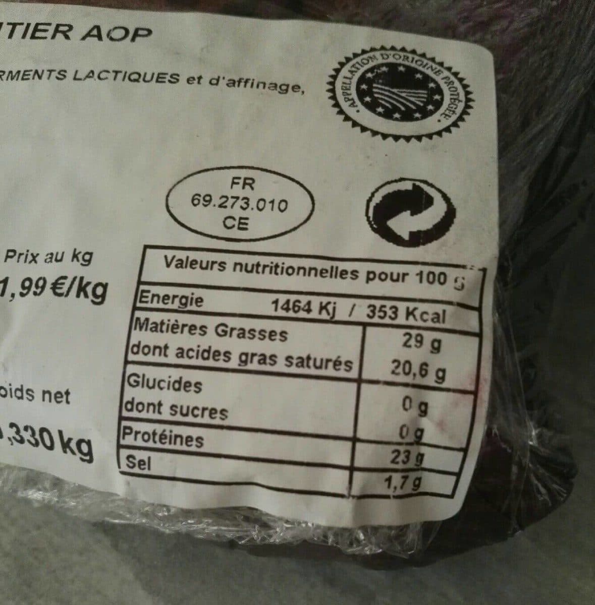 Open Food Facts Saint-Nectaire packshot