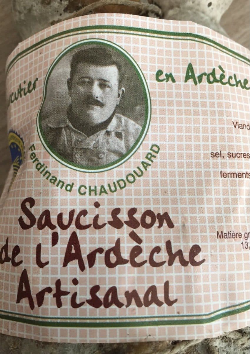 Ferdinand Chaudouard Saucisson de l'Ardèche Artisanal packshot