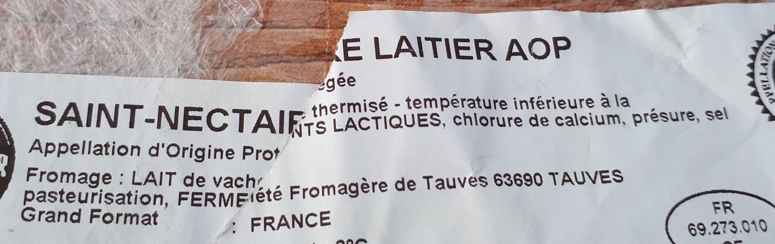 Open Food Facts Saint nectaire laitier aop packshot