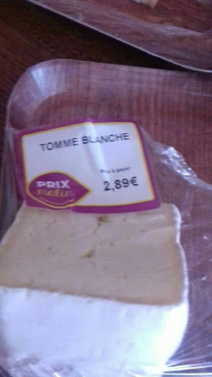 Open Food Facts Tomme blanche packshot