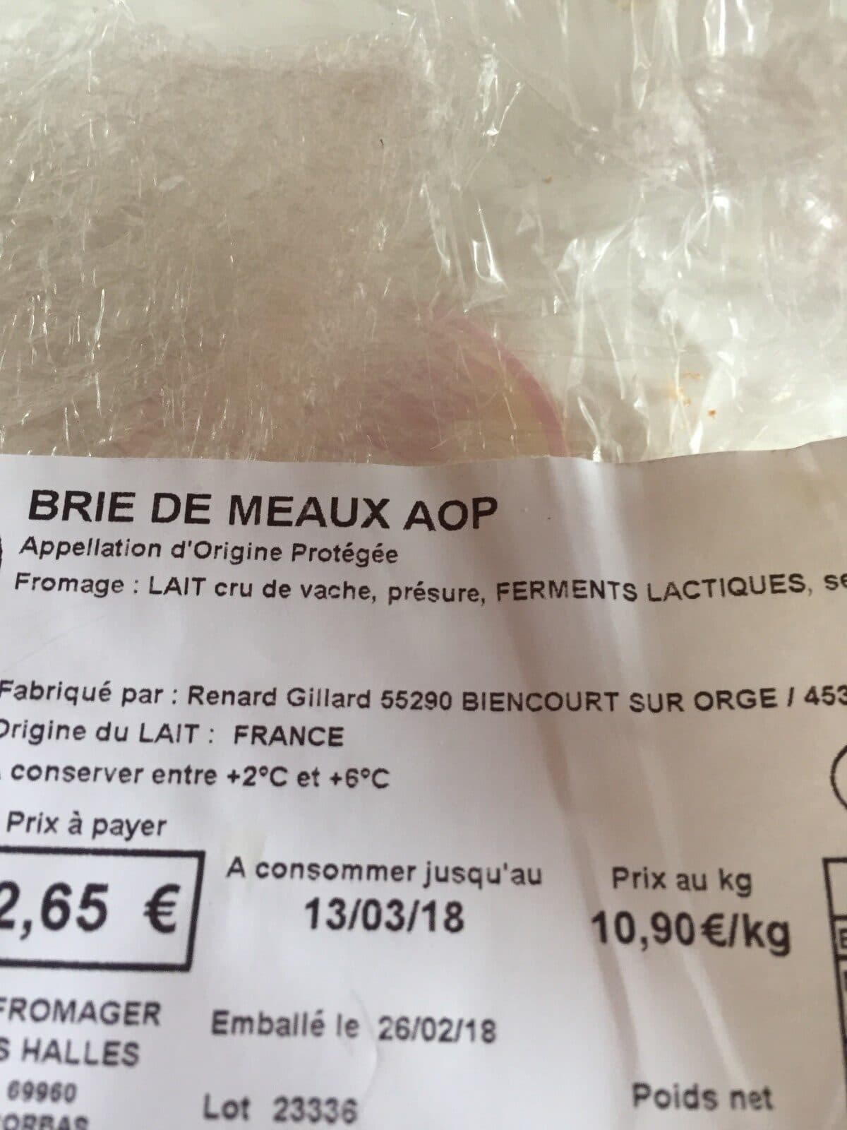 Open Food Facts Brie de meaux packshot