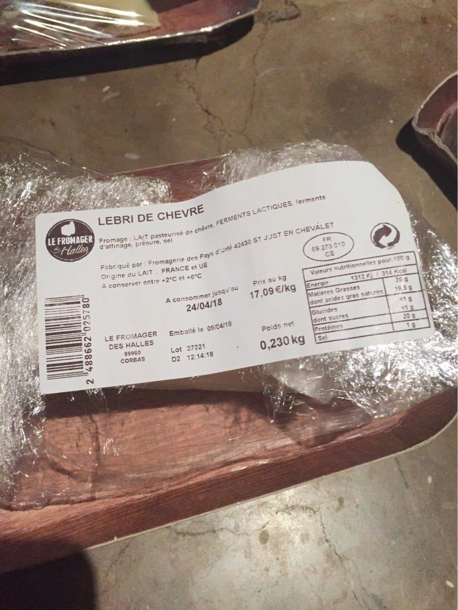 Le Fromager Des Halles Lebri chevre packshot