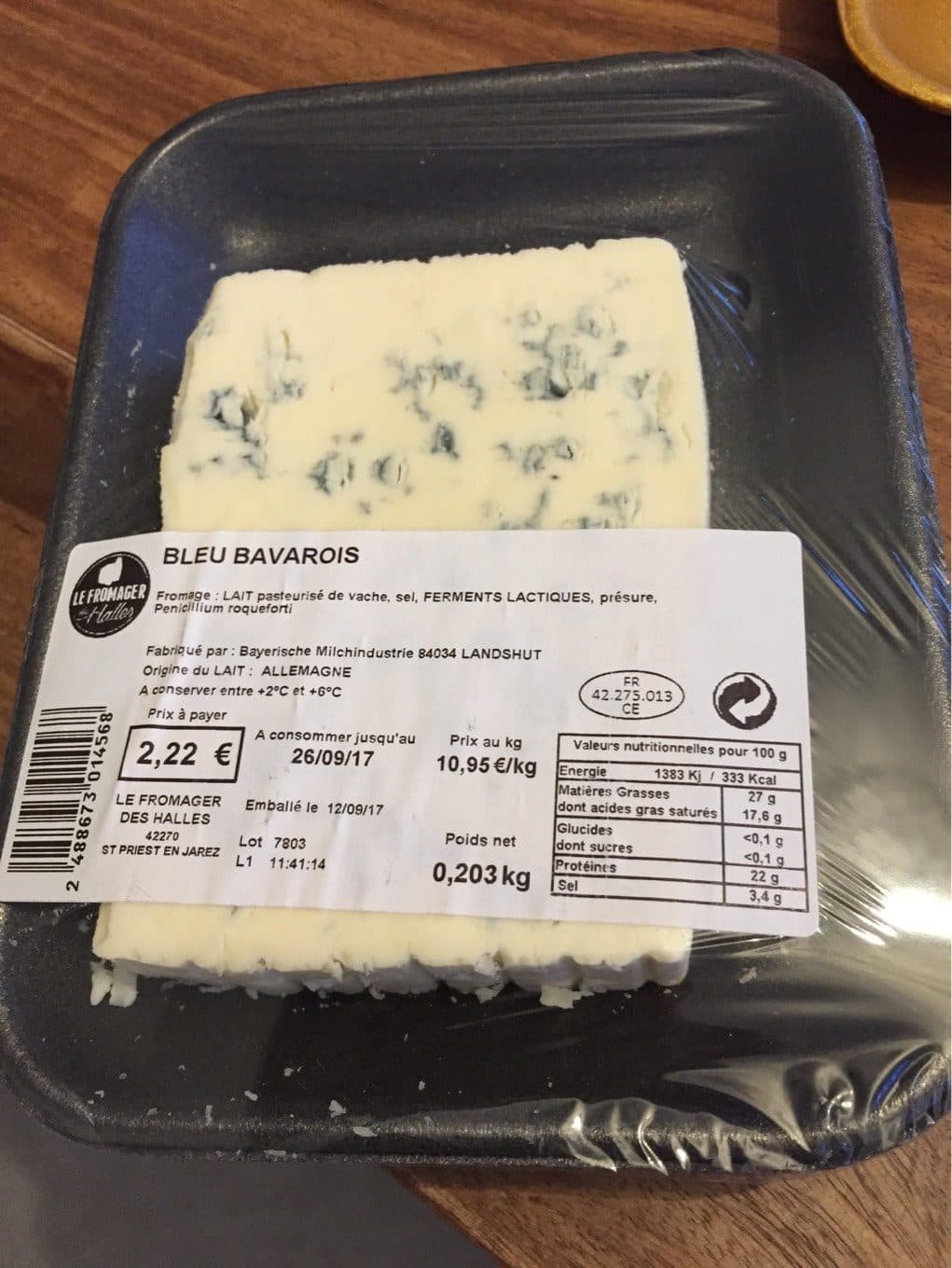 Le Fromager Des Halles Bleu bavarois packshot