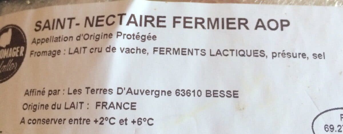 Le Fromager Des Halles Saint nectaire fermier aop packshot