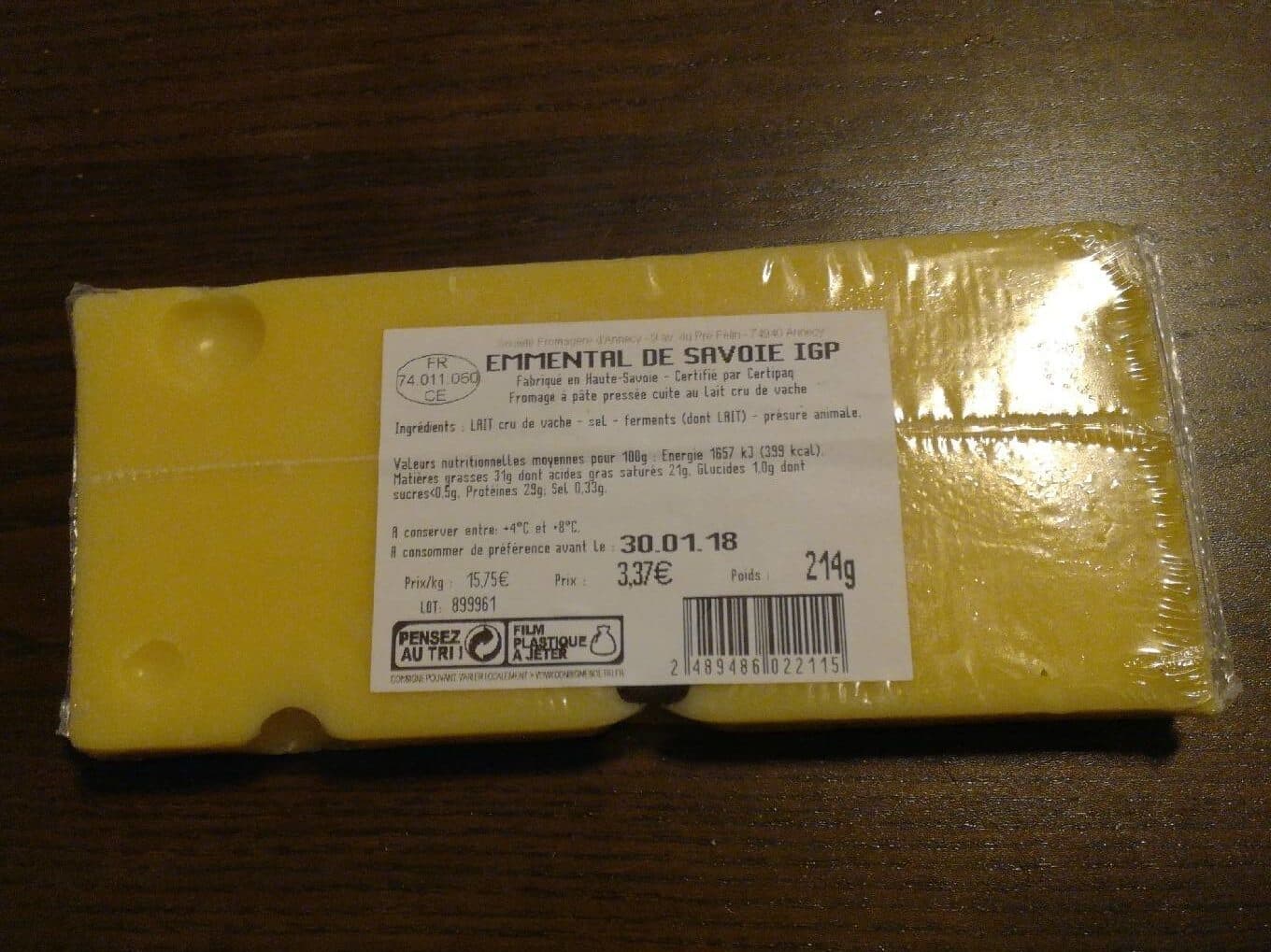 Société Fromagère D'Annecy Emmental de Savoie IGP packshot