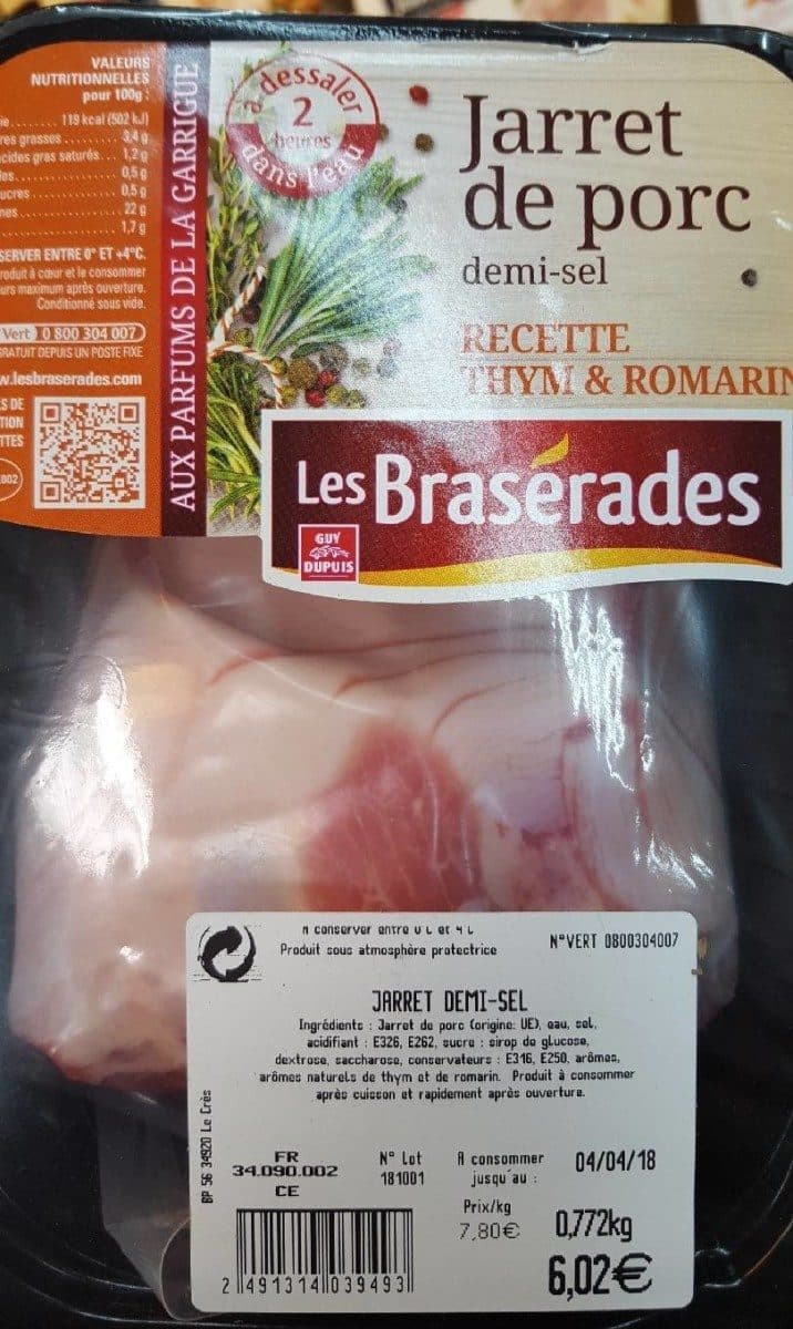 Les Brasérades Jarret de porc packshot