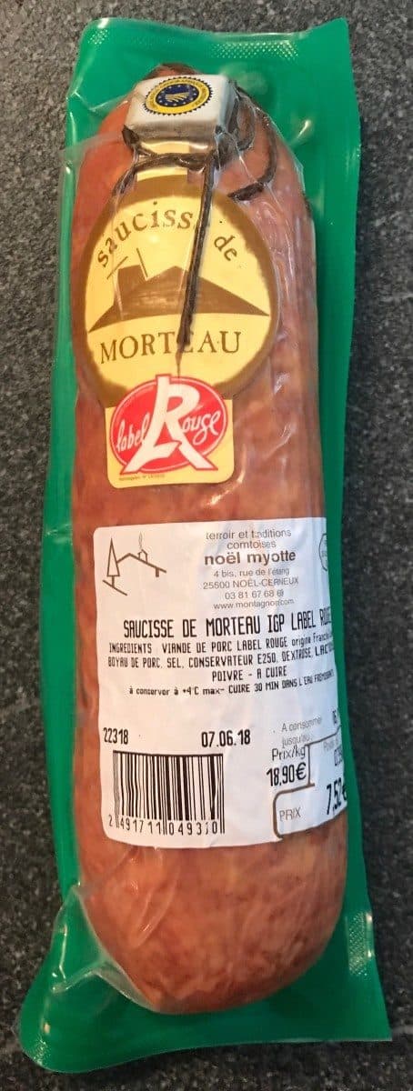 Open Food Facts Saucisse de morteau packshot