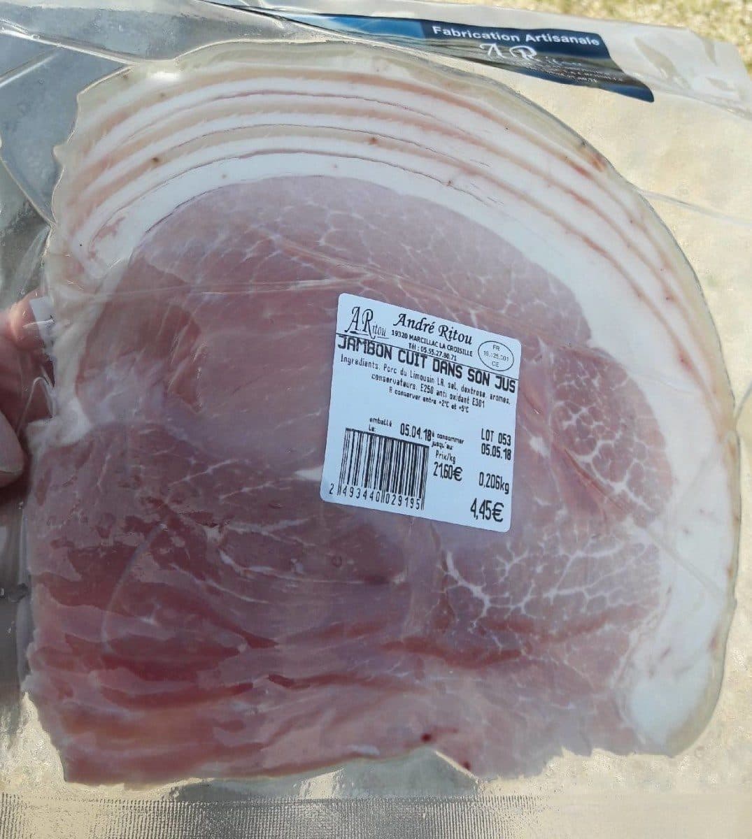 Open Food Facts Jambon cuit dans son jus packshot
