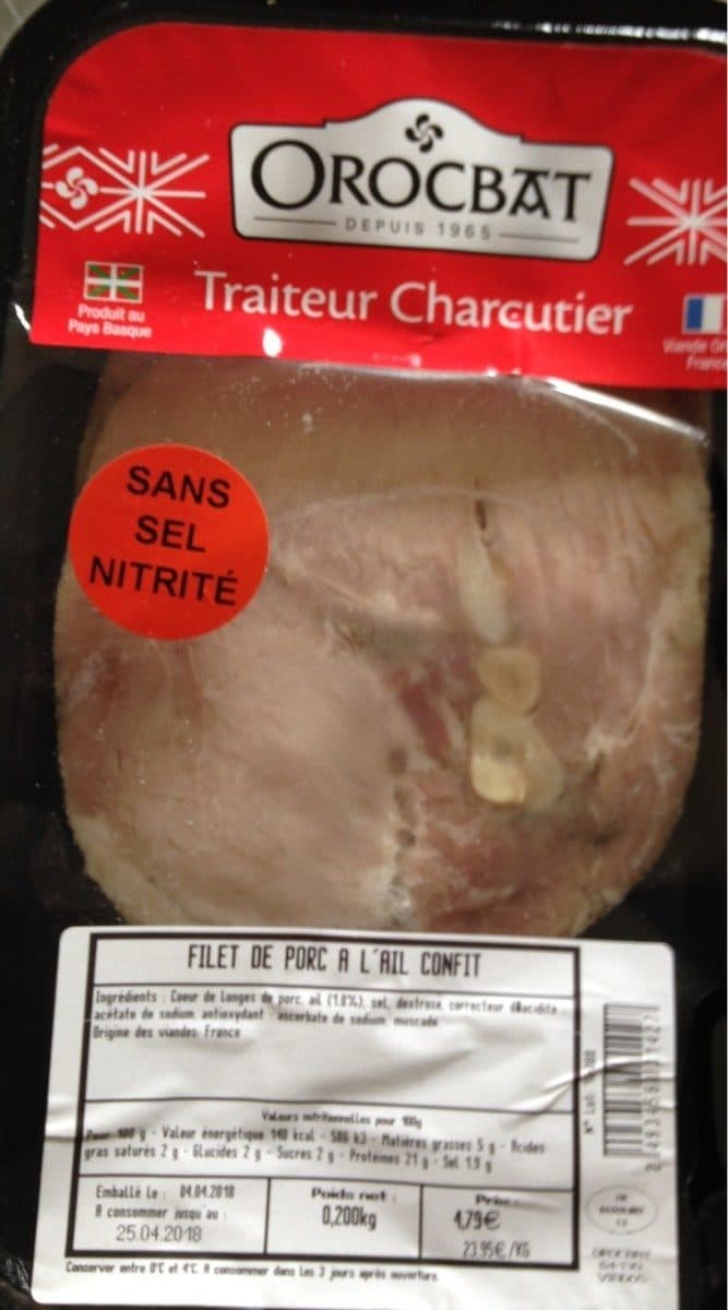 Open Food Facts Filet de porc à l'ail confit packshot