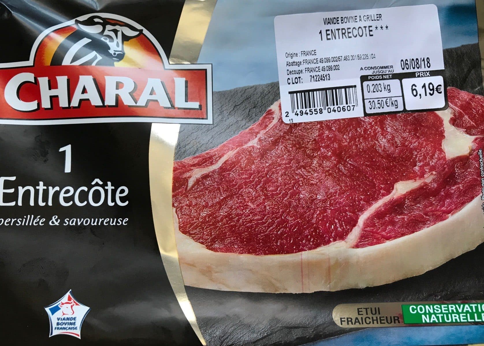 Charal Entrecôte packshot