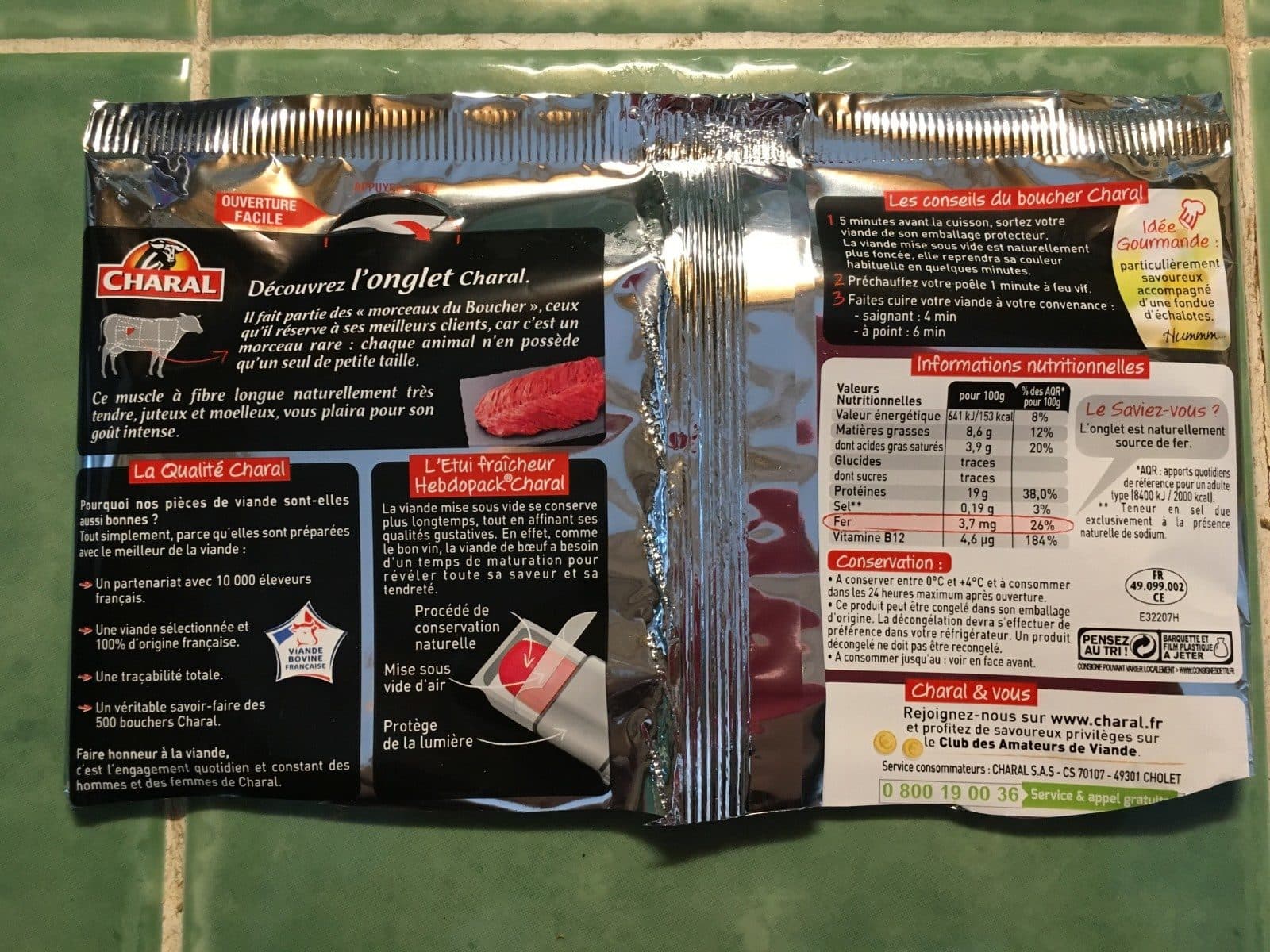 Charal Onglet packshot