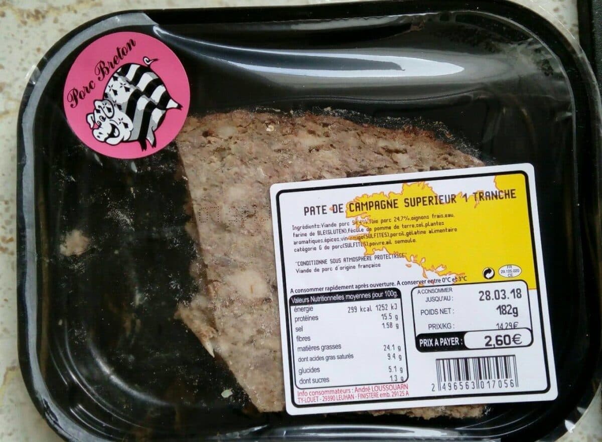 Open Food Facts Paté de campagne supérieure packshot