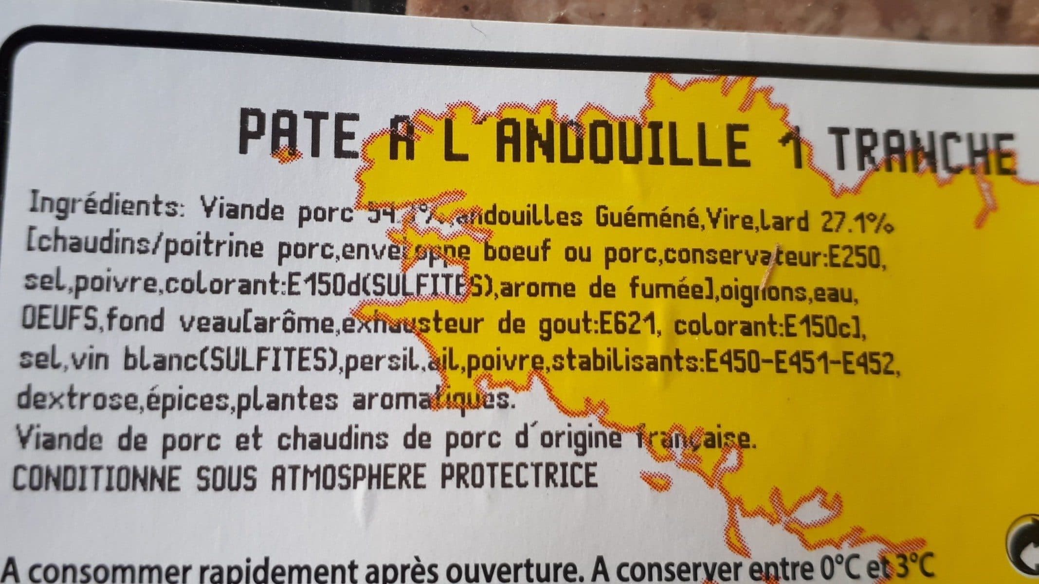 Open Food Facts Pate a l andouille packshot