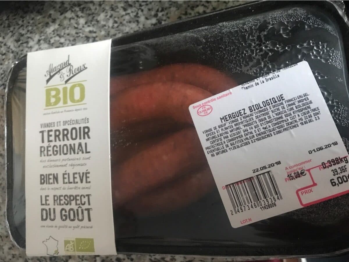 Open Food Facts Merguez biologique packshot