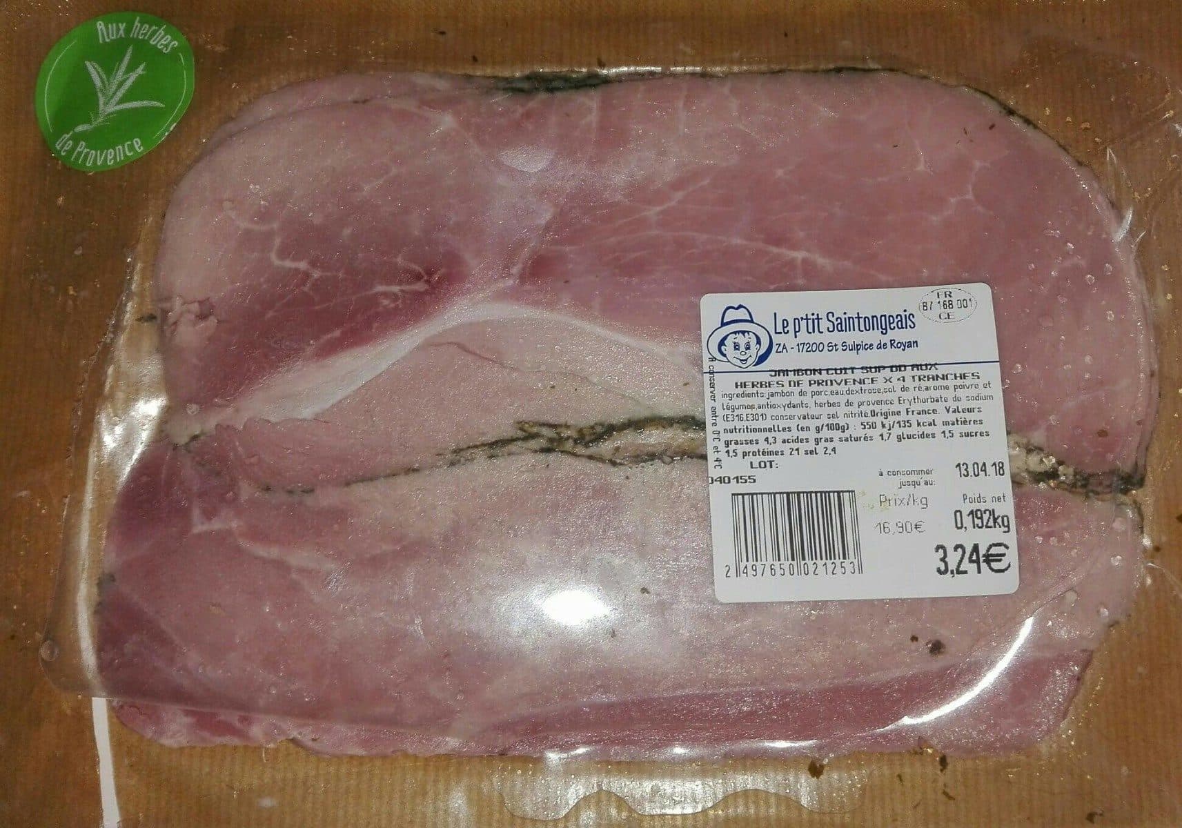 Open Food Facts Jambon aux herbes de Provence packshot