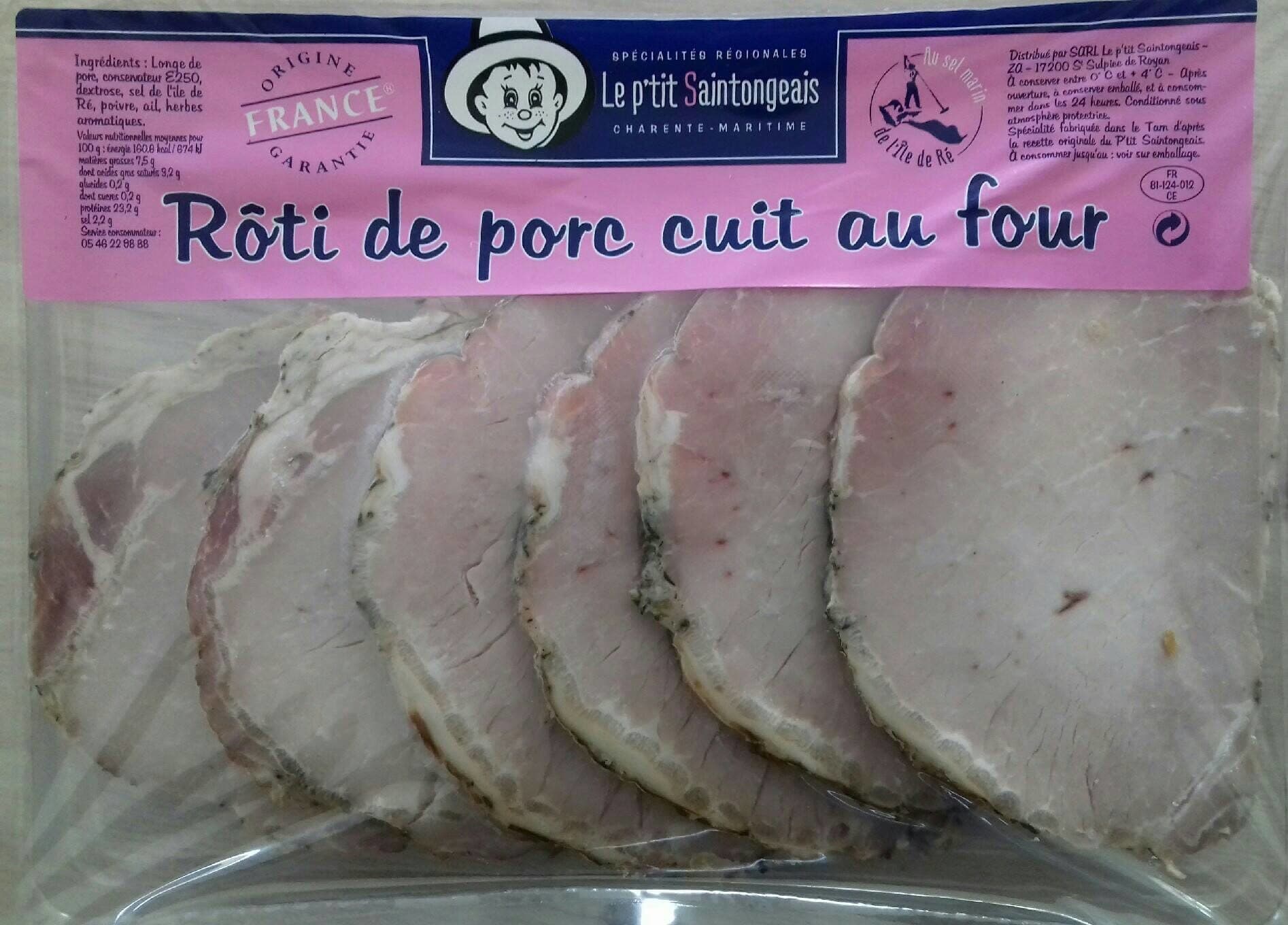 Le P'tit Saintongeais Rôti cuit au four recette Charente packshot
