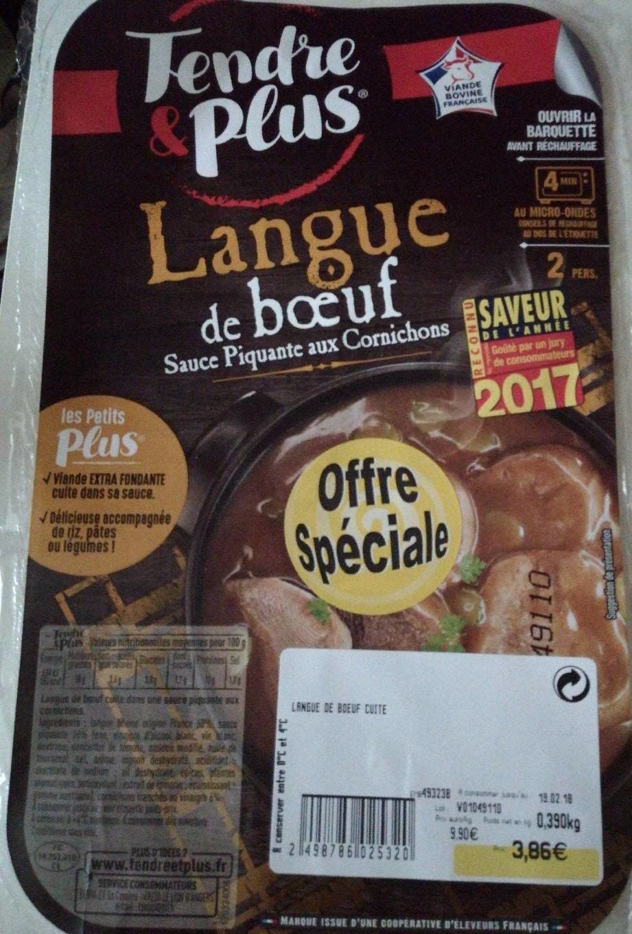 Tendre&plus Langue de boeuf sauce piquante aux cornichons packshot