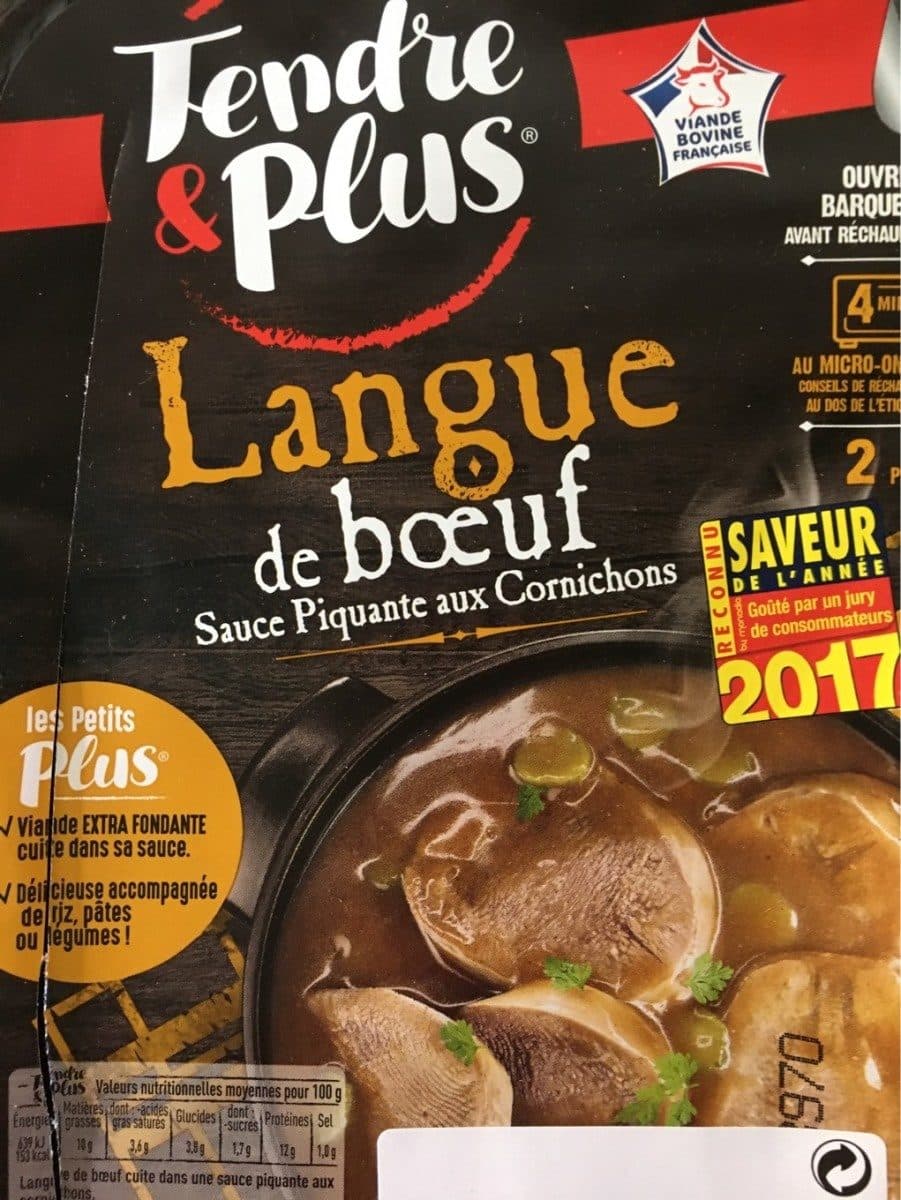 Tendre & Plus Langue de boeuf packshot