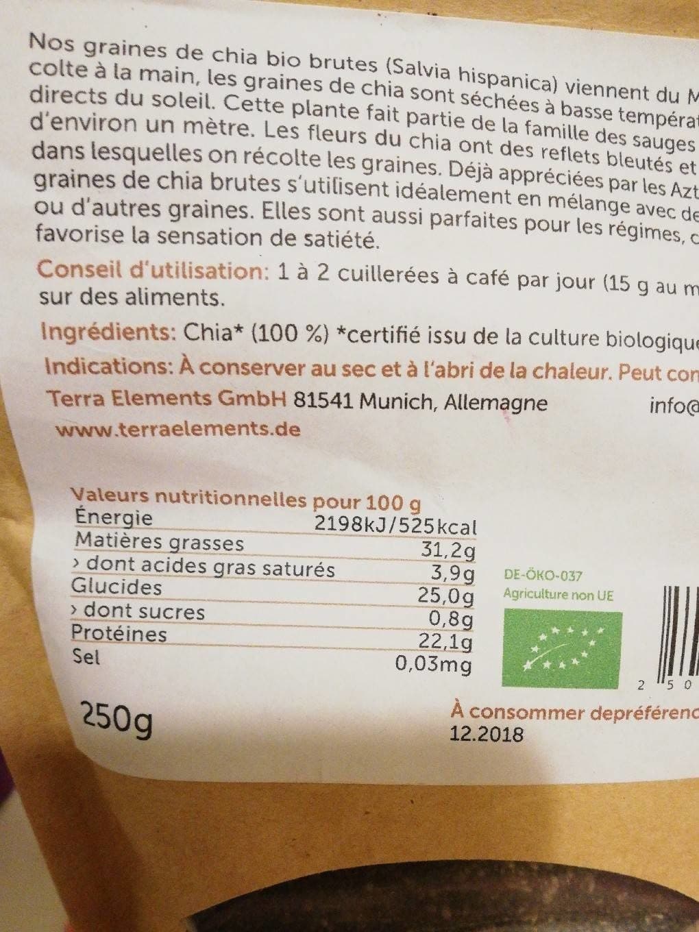 Terra Elements Chia packshot