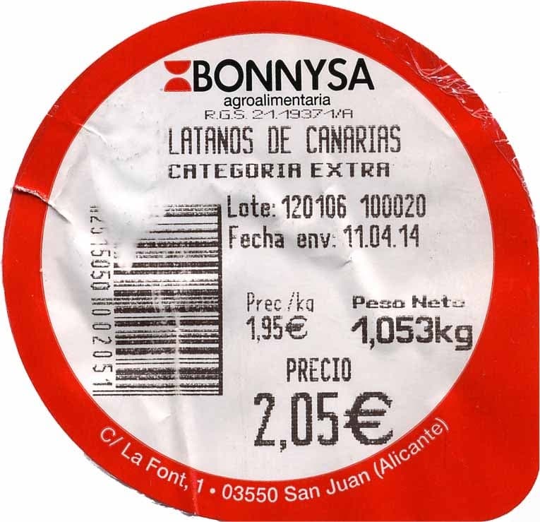 Bonnysa Plátanos de Canarias packshot