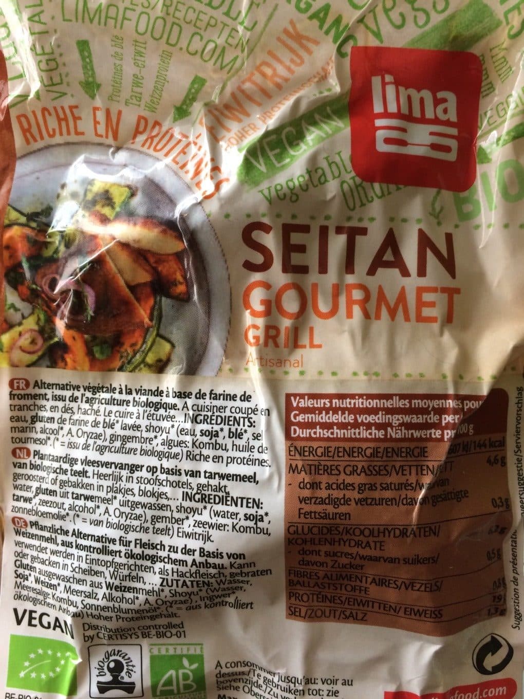 Lima Seitan gourmet grill packshot