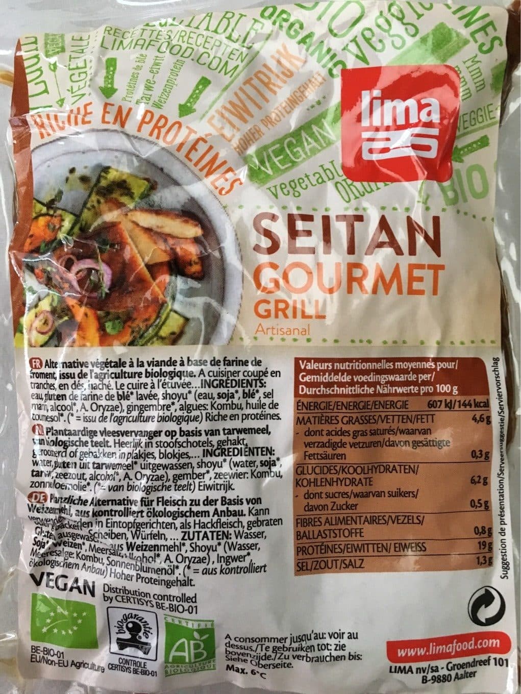 Lima Seitan Gourmet Grill artisanal packshot