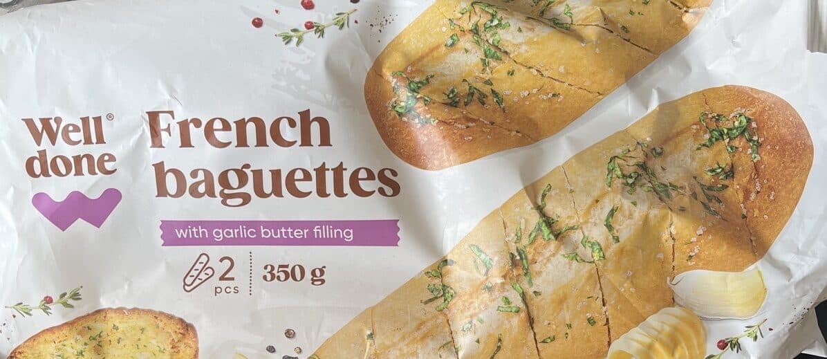 Well Done French Baguette with garlic butter filling packshot