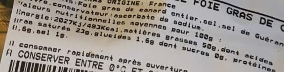 Calmont 1/2 Lobe de Foie Gras de Canard packshot