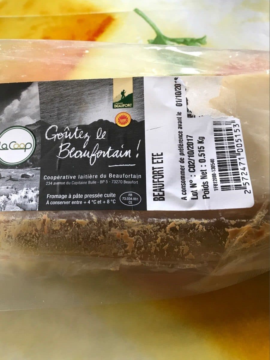 Open Food Facts Beaufort été packshot