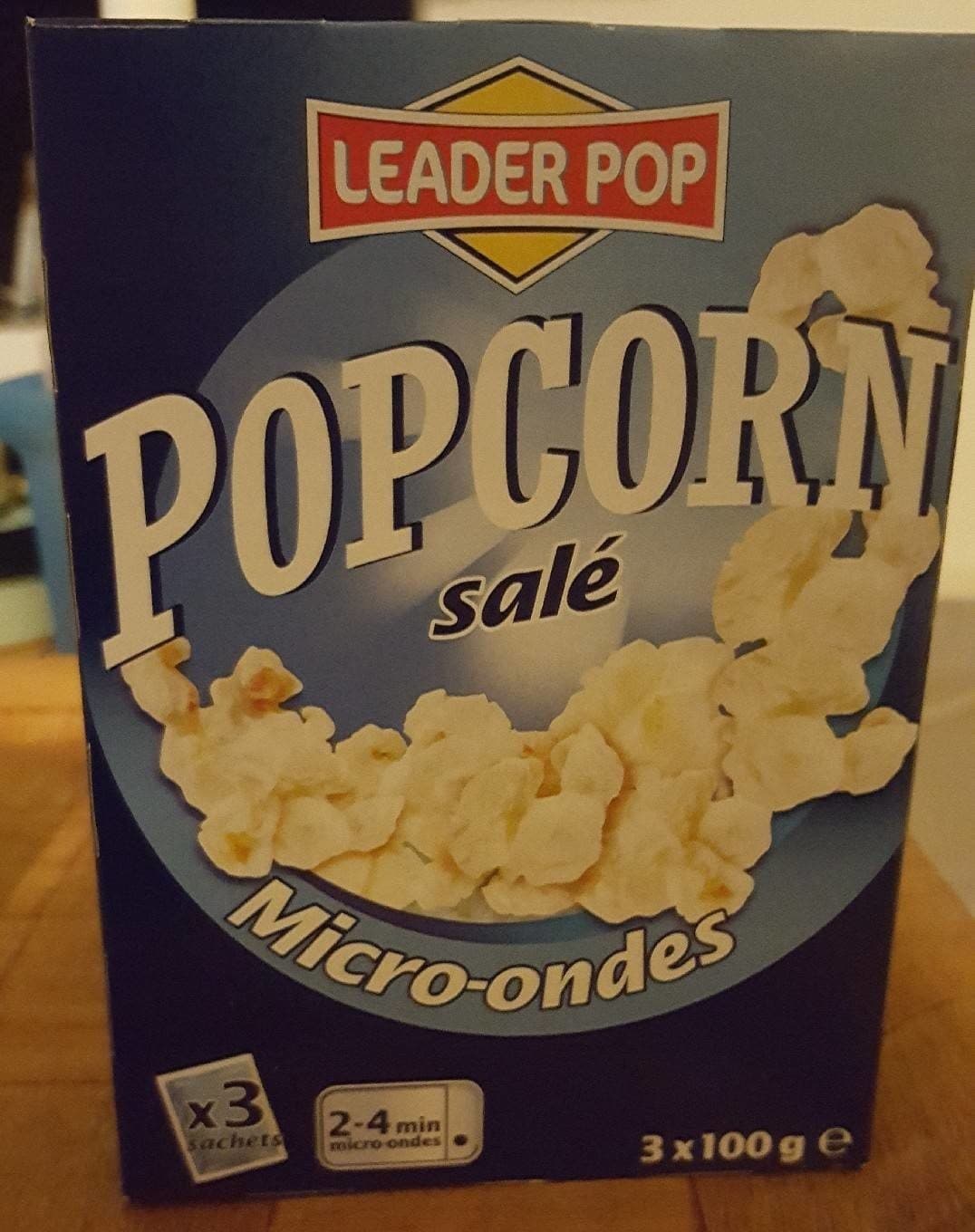 Leader Pop Popcorn salé micro-ondes packshot