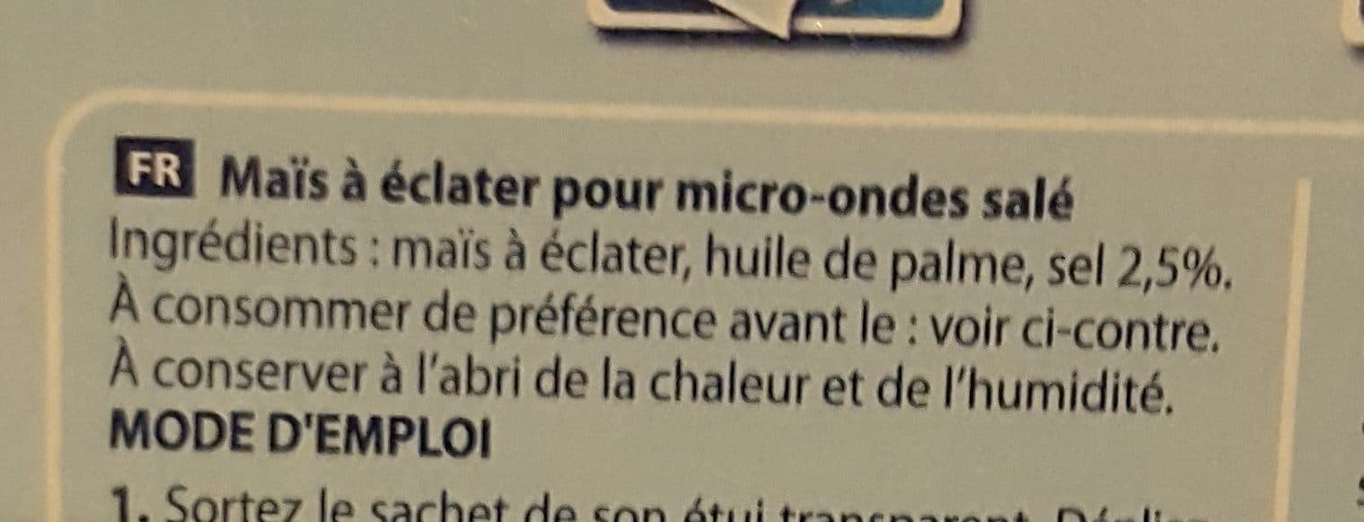 Leader Pop Popcorn salé micro-ondes packshot