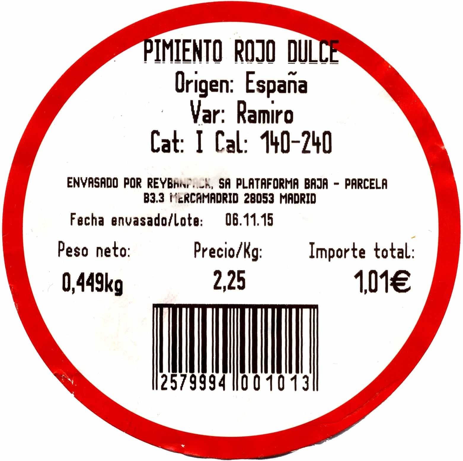 Reybanpack Pimientos rojos packshot