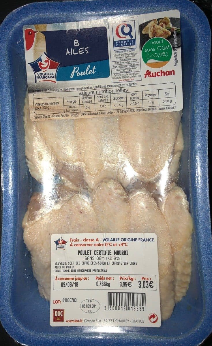 Open Food Facts Ailes de poulet packshot