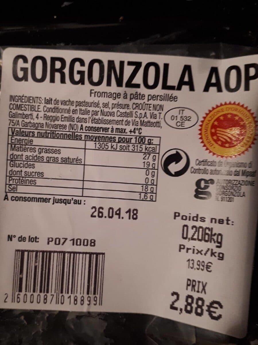 Open Food Facts Gorgonzola aop packshot