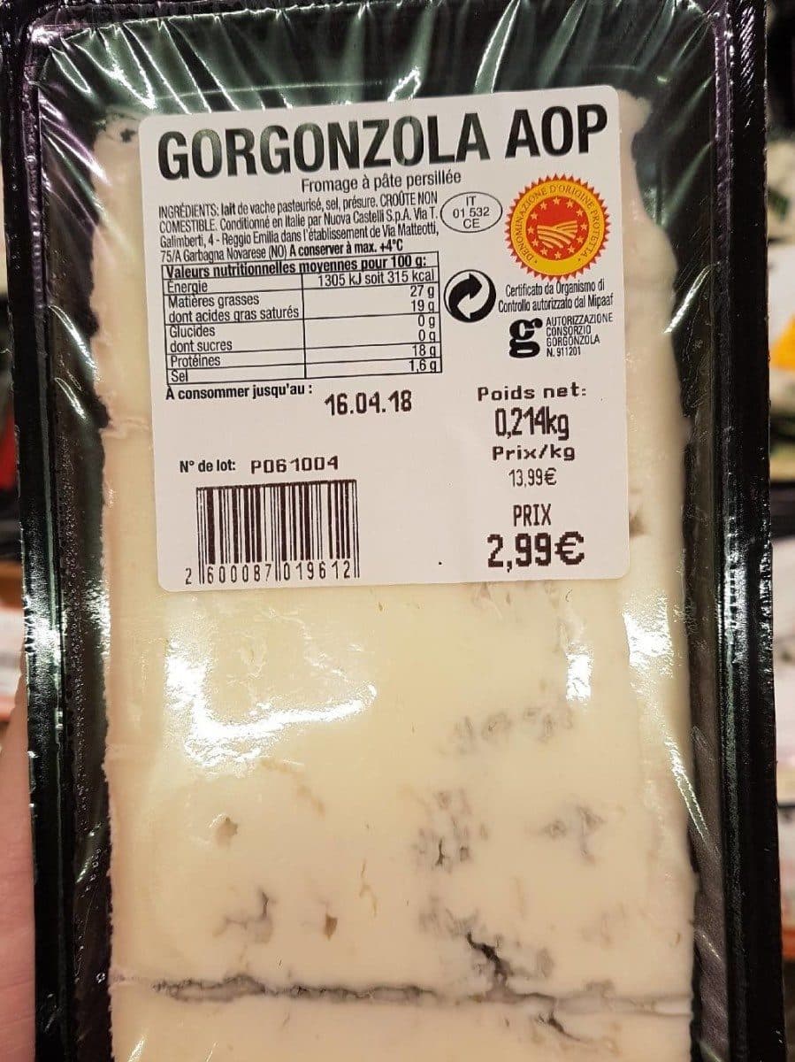 Open Food Facts Gorgonzola AOP packshot