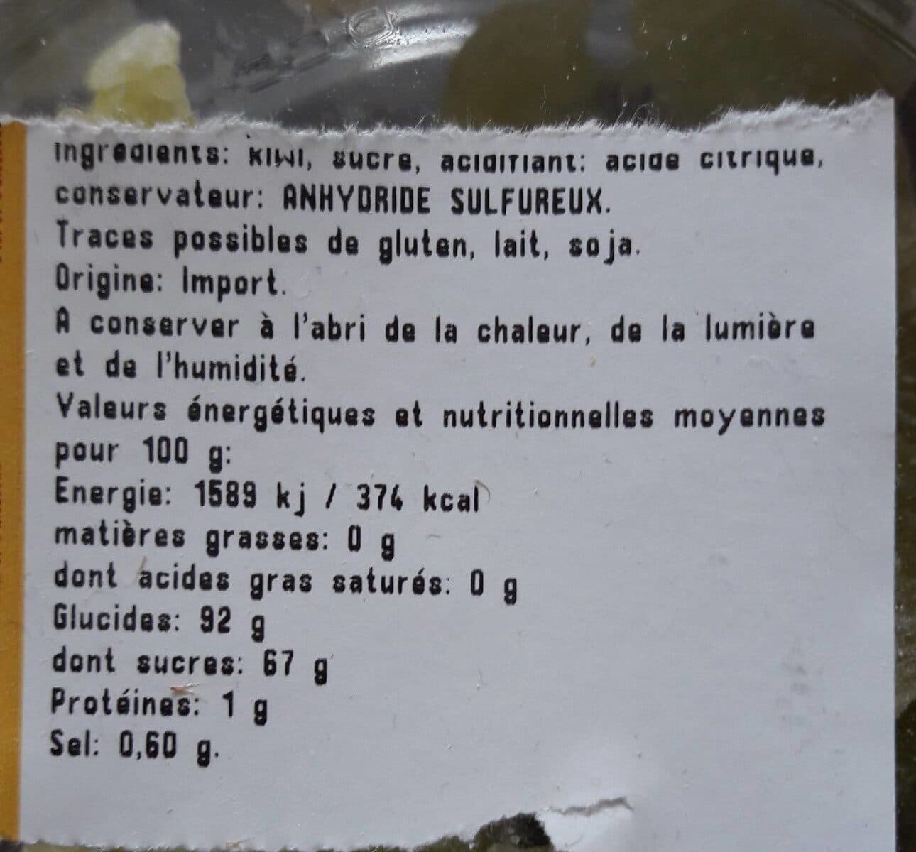 Open Food Facts Tranche de kiwi déshydraté packshot