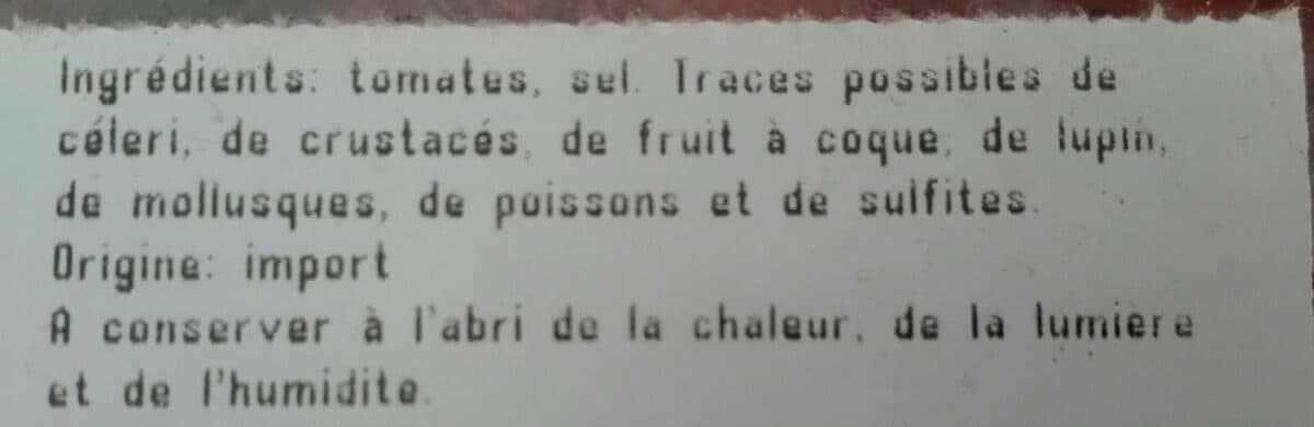 Open Food Facts Tomates séchées packshot
