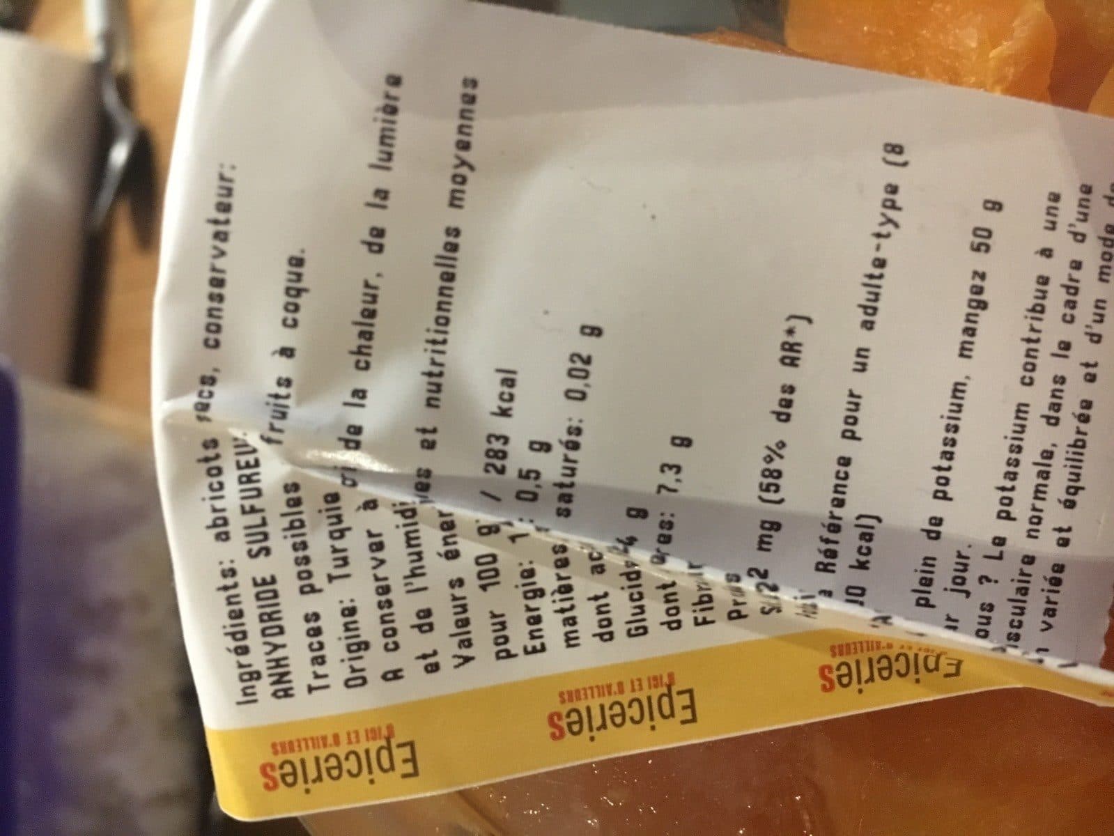 Open Food Facts Abricot sec packshot