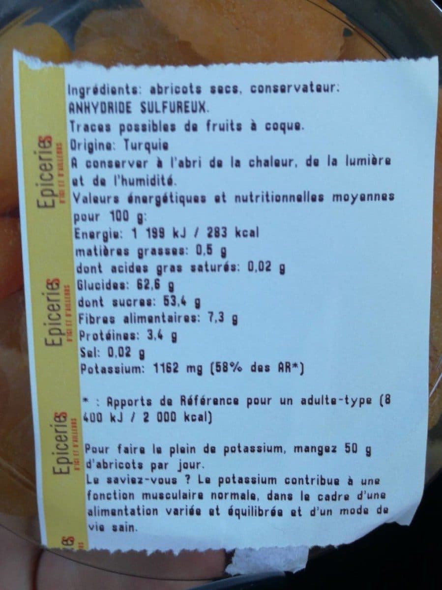 Open Food Facts Abricots secs packshot