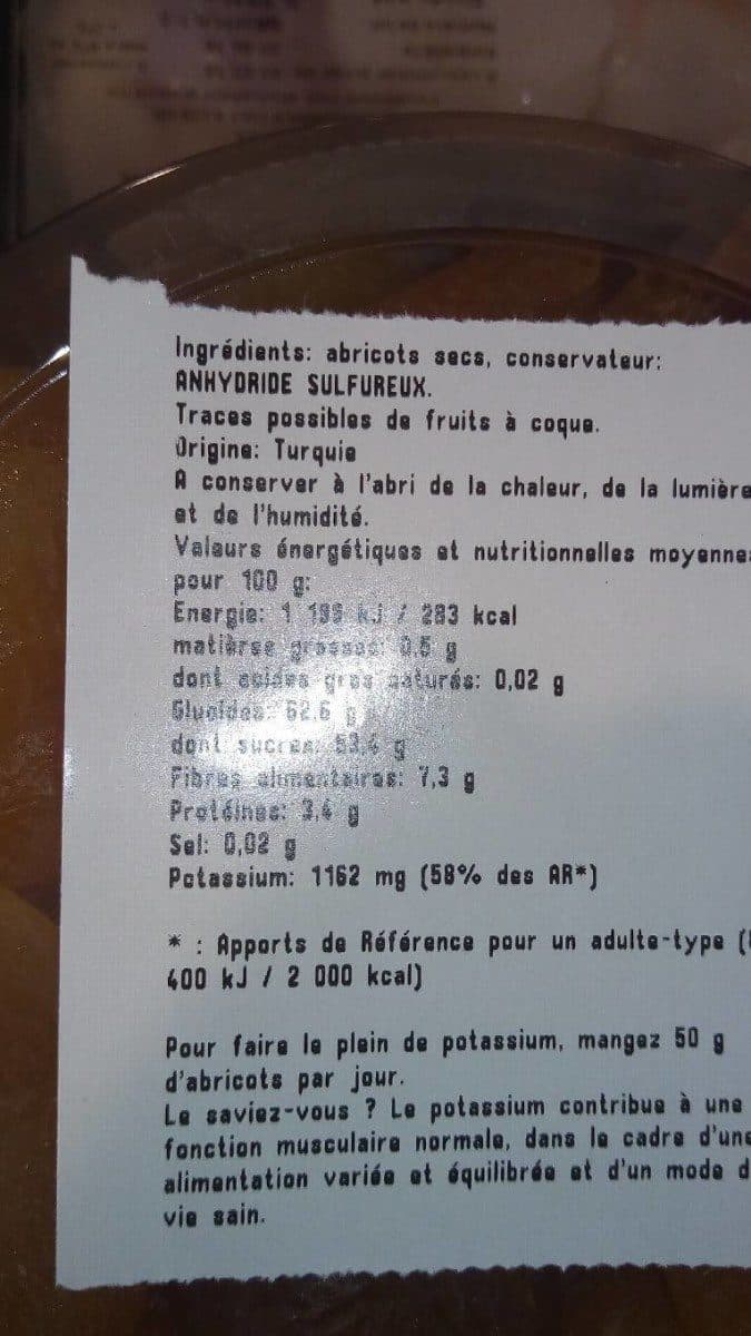 Open Food Facts Abricots sec packshot