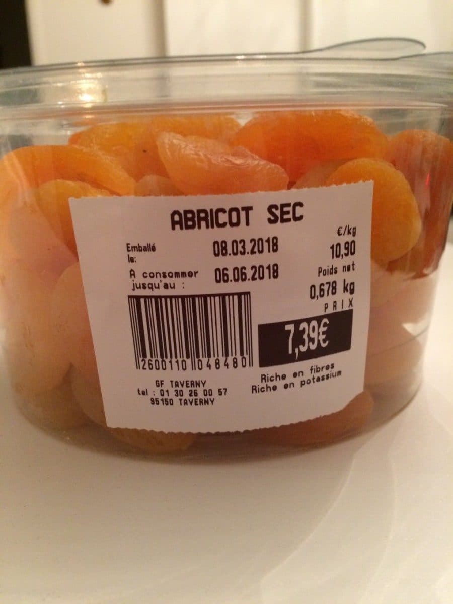Open Food Facts Abricots secs packshot