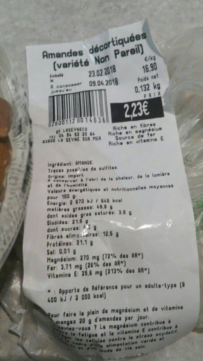 Gf LASEYNECO Amandes packshot