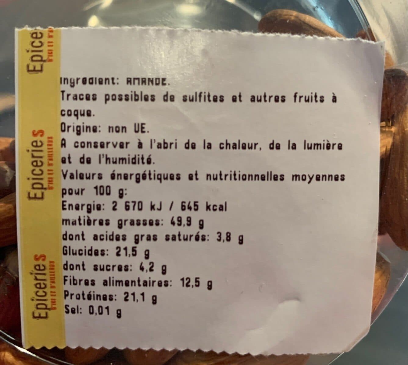 Open Food Facts Amandes décortiquées packshot
