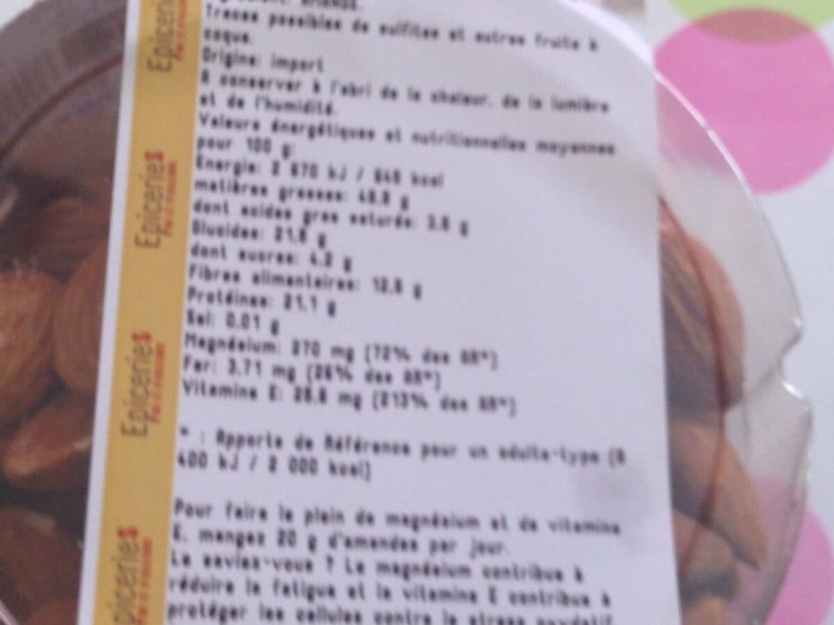 Open Food Facts Amandes decortiquees packshot