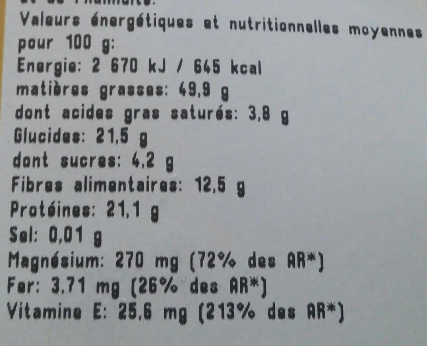 Open Food Facts Amandes décortiquées (variété Non Pareil) packshot